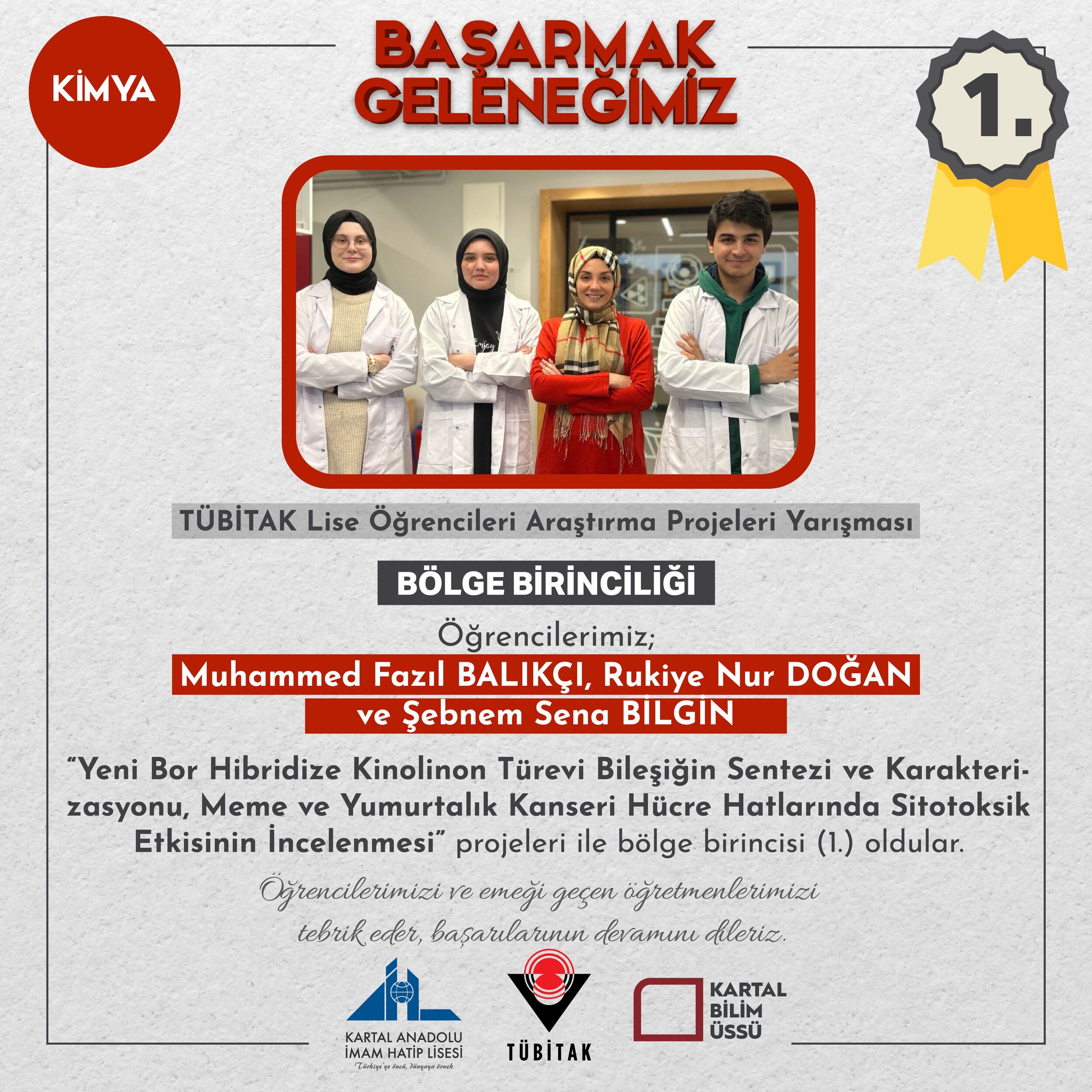 TÜBİTAK Türkiye Finalindeyiz