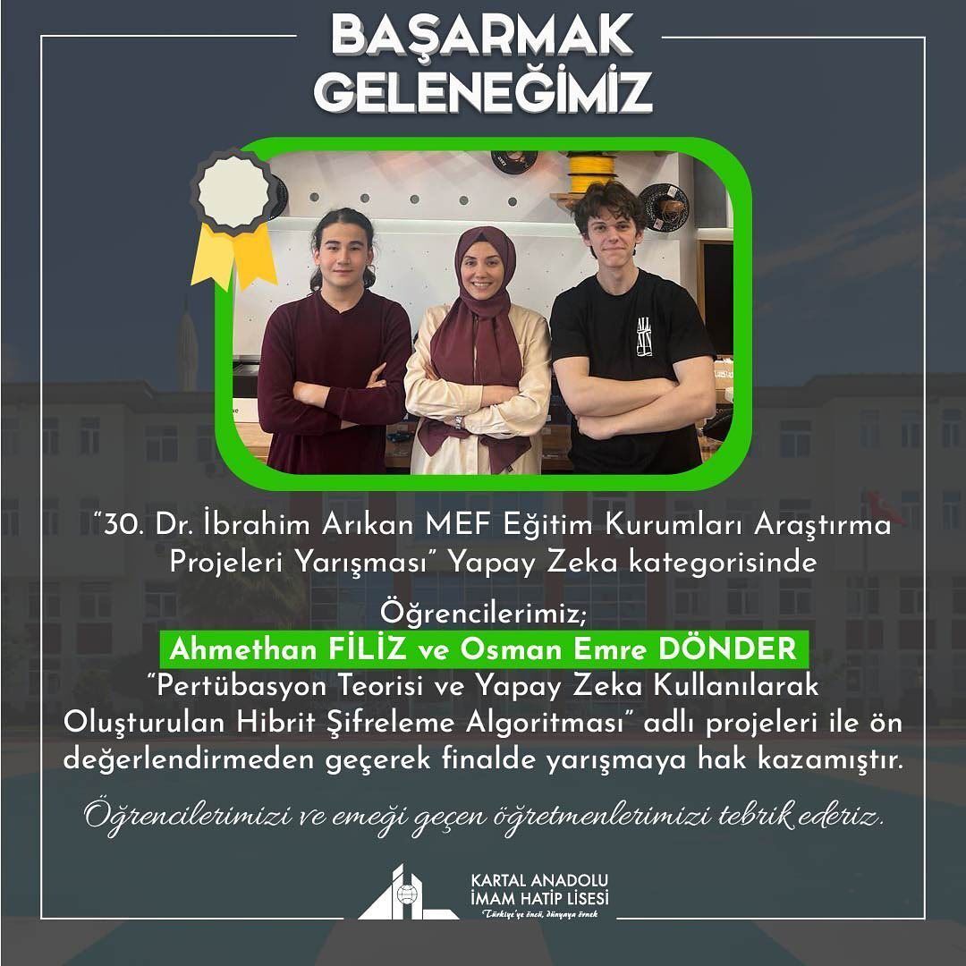 Öğrencilerimiz MEF Proje Yarışması Finalinde