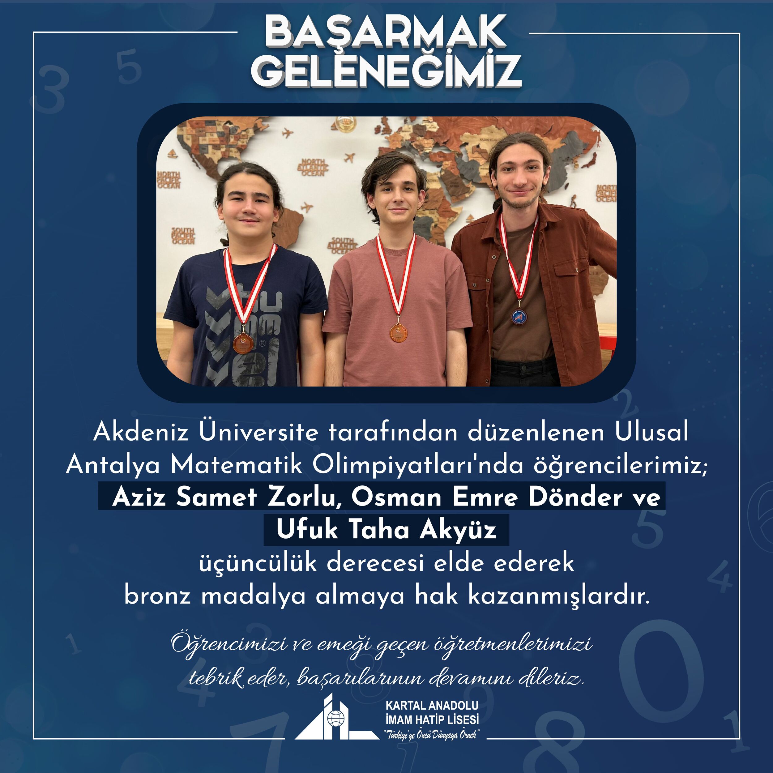 Ulusal Antalya Matematik Olimpiyatları Bronz Madalya