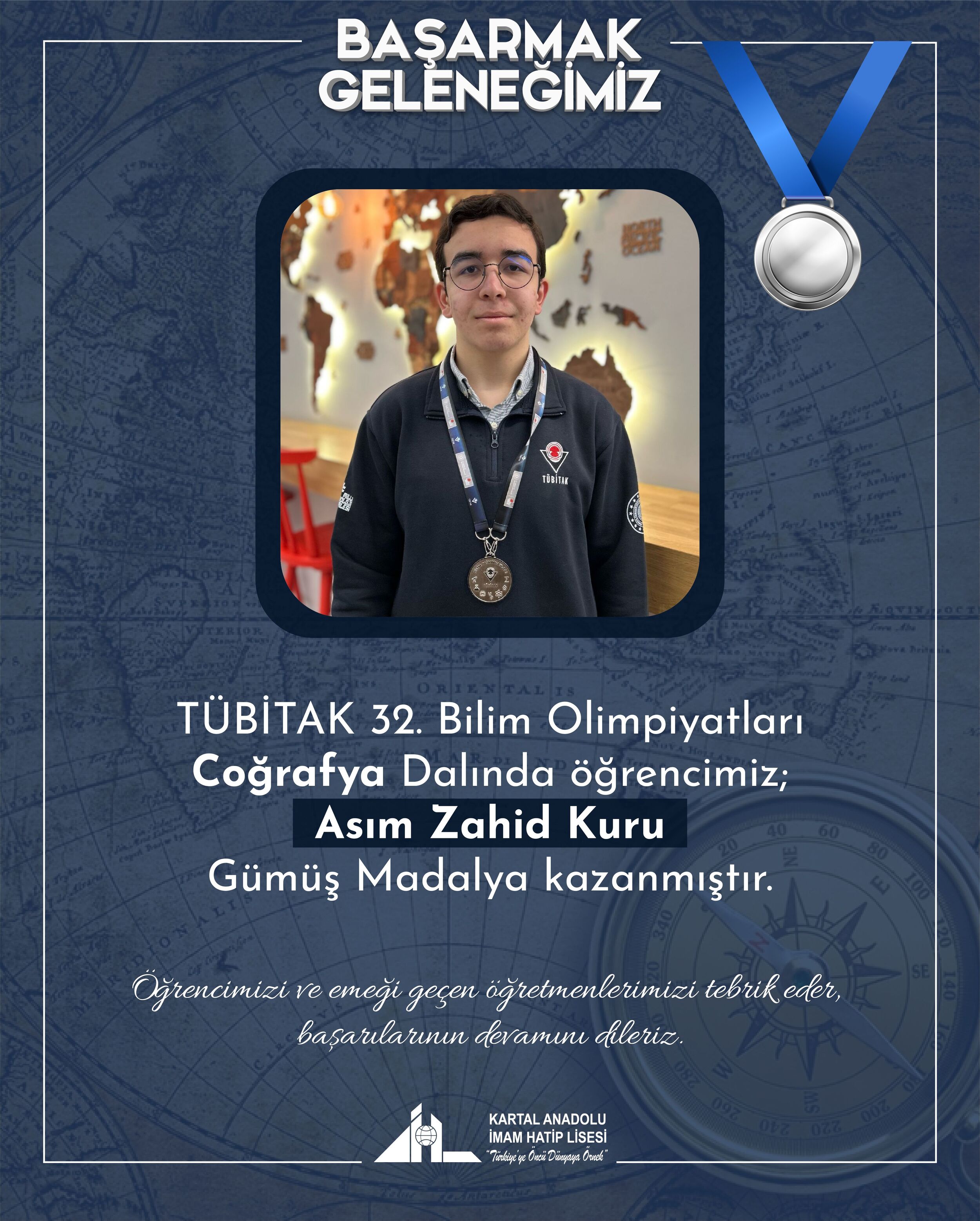 TÜBİTAK 32. Bilim Olimpiyatları Coğrafya dalında öğrencilerimiz büyük bir başarıya imza attı!